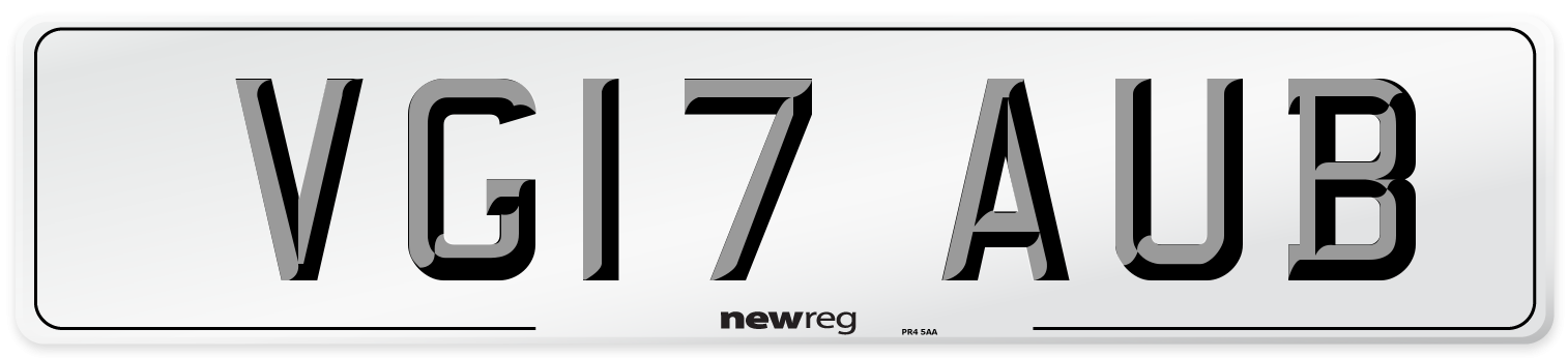 VG17 AUB Number Plate from New Reg